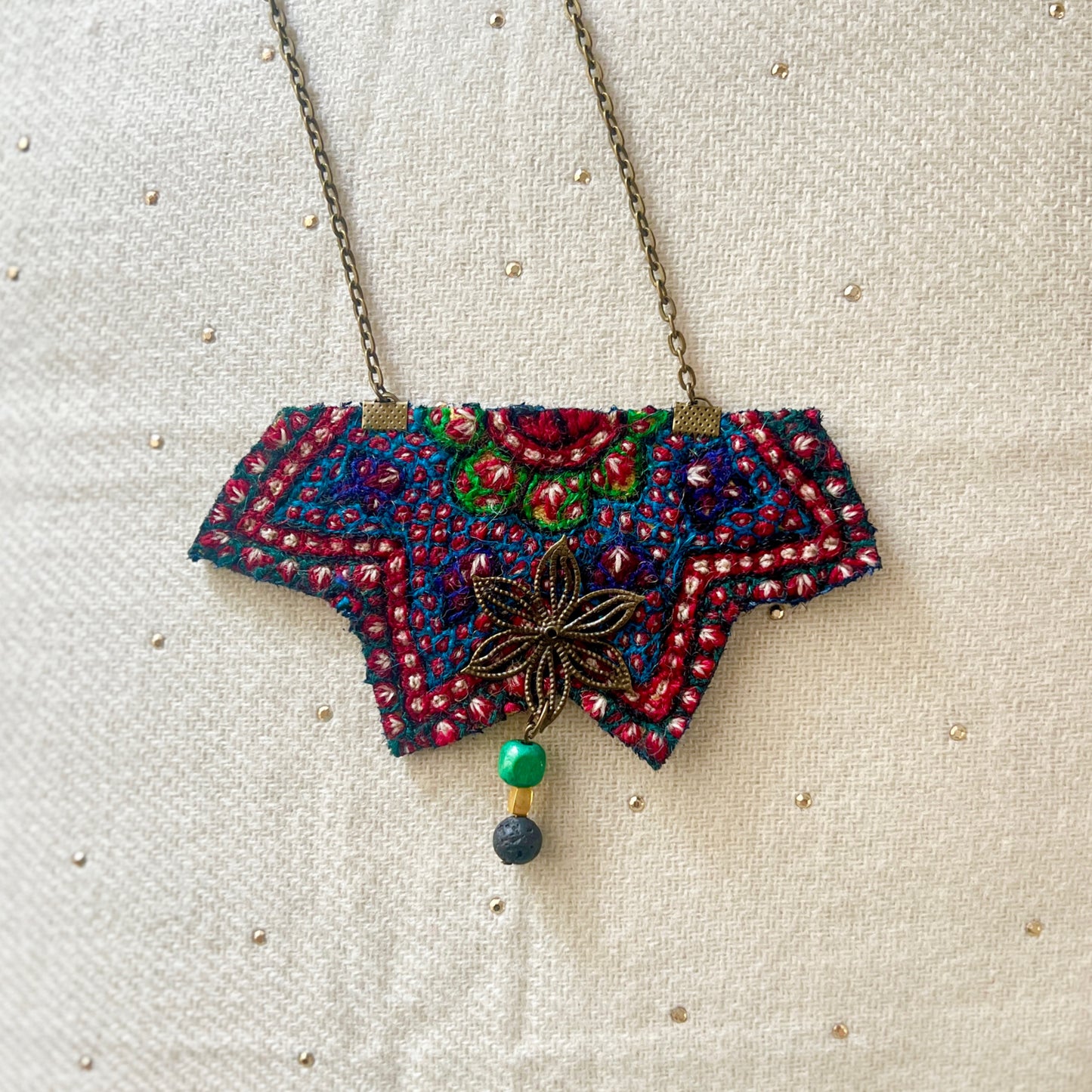 Large Needlework Necklace 013